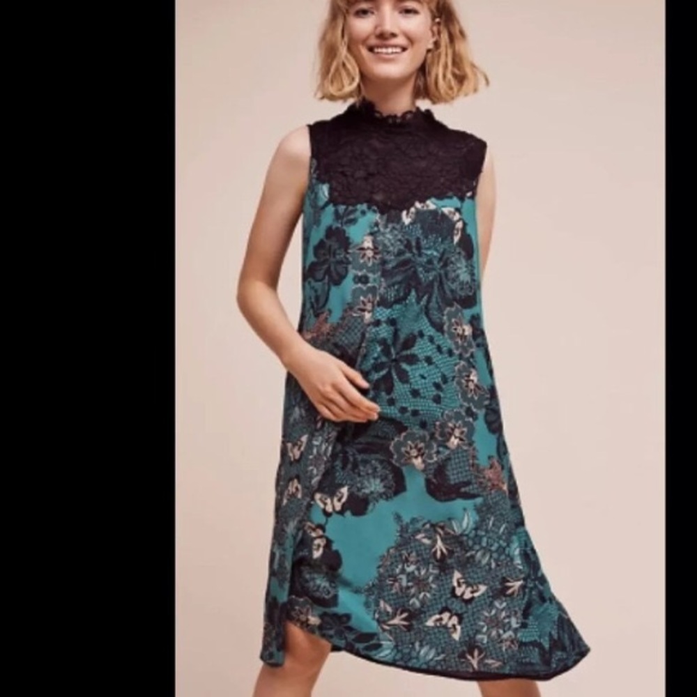 Anthropologie Lace top swing dress size XS